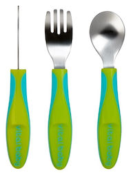 Vital Baby Set Tacâmuri pentru bebeluși din Metal pentru 12+ luni Verzi 3buc Vital Baby Set Tacâmuri pentru bebeluși din Metal pentru 12+ luni Verzi 3buc