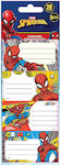 Spiderman Notebook Labels 10pcs