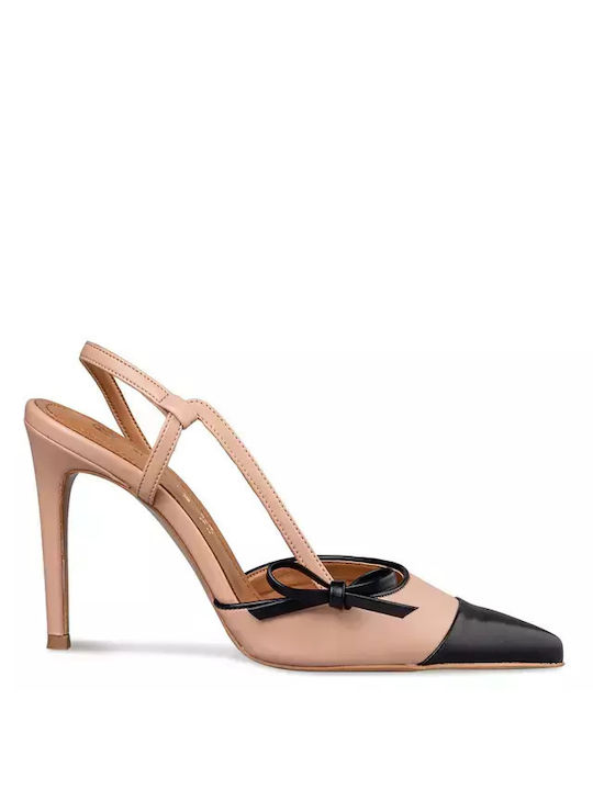 Envie Shoes Leather Pink Heels