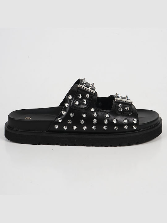 Piazza Shoes Damen Flache Sandalen Flatforms in Schwarz Farbe