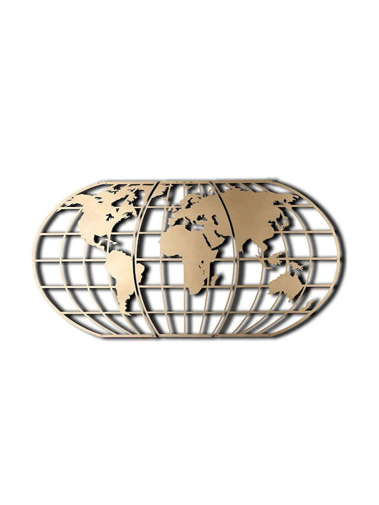 Wallity Wall Decor Gold Made of Metal 120x60cm