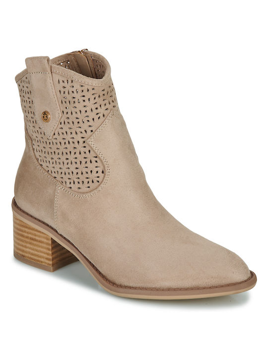 Xti Damen Knöchelstiefel Beige