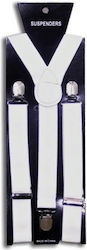 White Carnival Suspenders