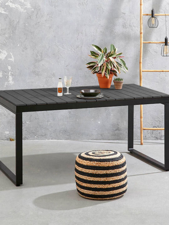Tisch Stabil Poseidon Black 150x82x75cm