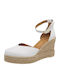 Anatomic Women's Leather Platform Espadrilles White