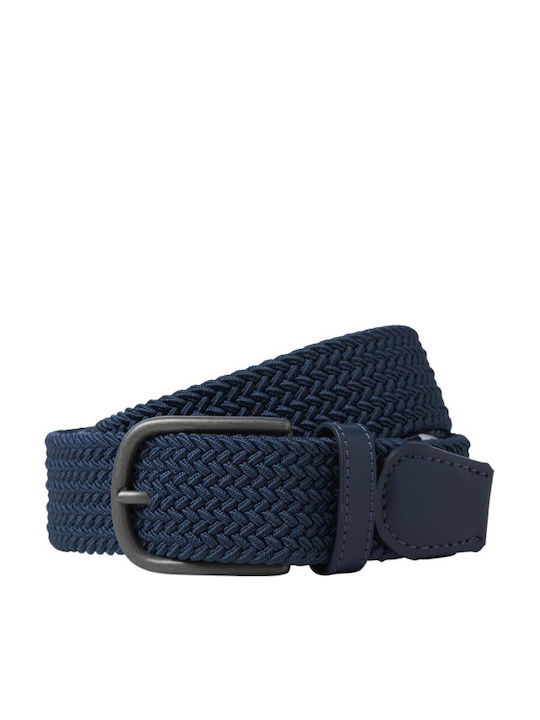 Men's Belt Knitted Blue