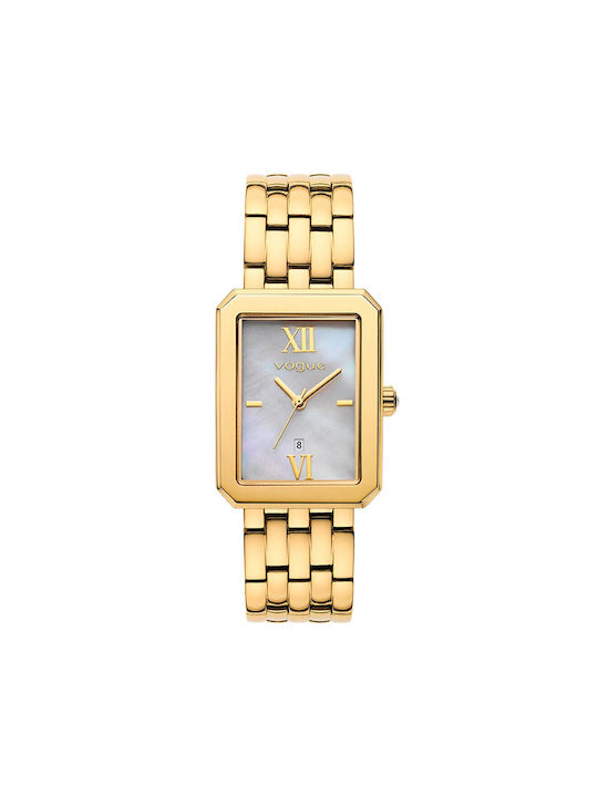 Vogue Uhr mit Gold Metallarmband