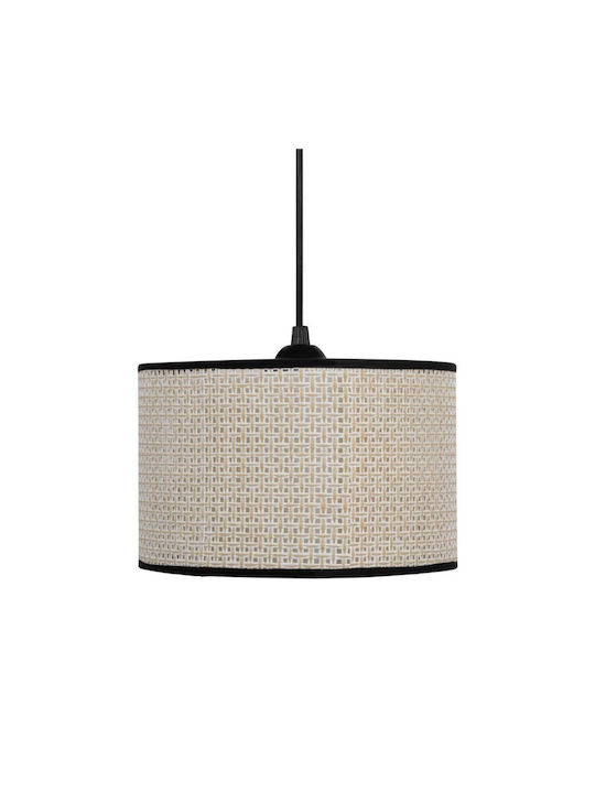Fylliana Alok Pendant Light Beige Grid with Socket E27 30cm