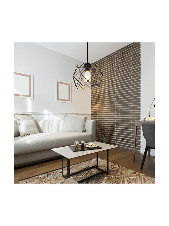 Pakketo Pwl-1021 Pendant Light Black Grid with Socket E27