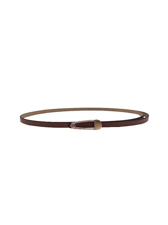 Leather Women's Belt Tabac Brown