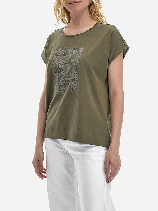 La Martina Damen T-shirt Khaki