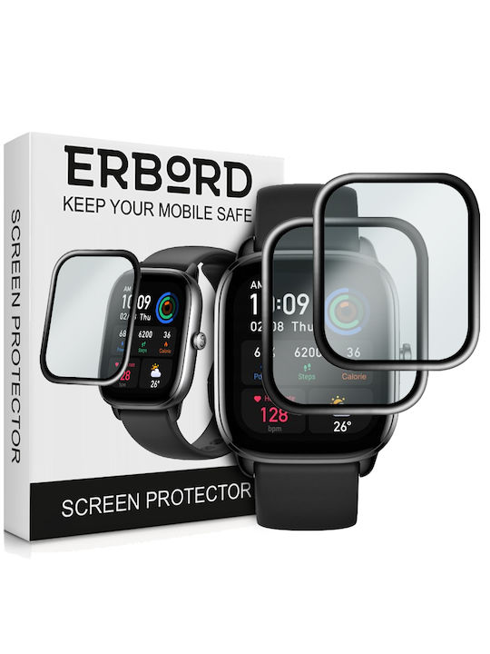 Erbord Full Face Tempered Glass pentru Amazfit GTS 4 Mini 1buc