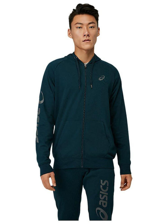 ASICS Men's Sweatshirt Jacket with Hood and Poc...