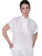 Ale - The Non Usual Casual Women's Summer Blouse Short Sleeve White