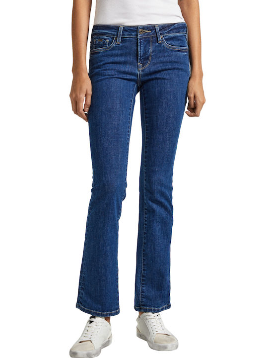 Pepe Jeans Γυναικείο Υφασμάτινο Παντελόνι σε Slim Εφαρμογή Μπλε