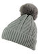 Achilleas Accessories Pom Pom Beanie Unisex Beanie Gestrickt in Gray Farbe