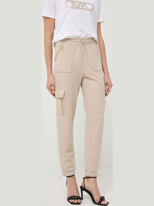 Michael Kors Women's Fabric Cargo Trousers Beige
