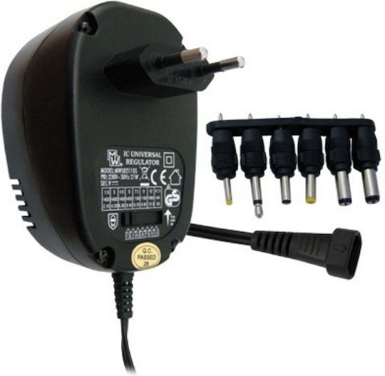 Minwa Universal Power Adapter Adjustable Voltage 1.5 to 12V 1.4A with Power 16.8W (MW S8211GS)