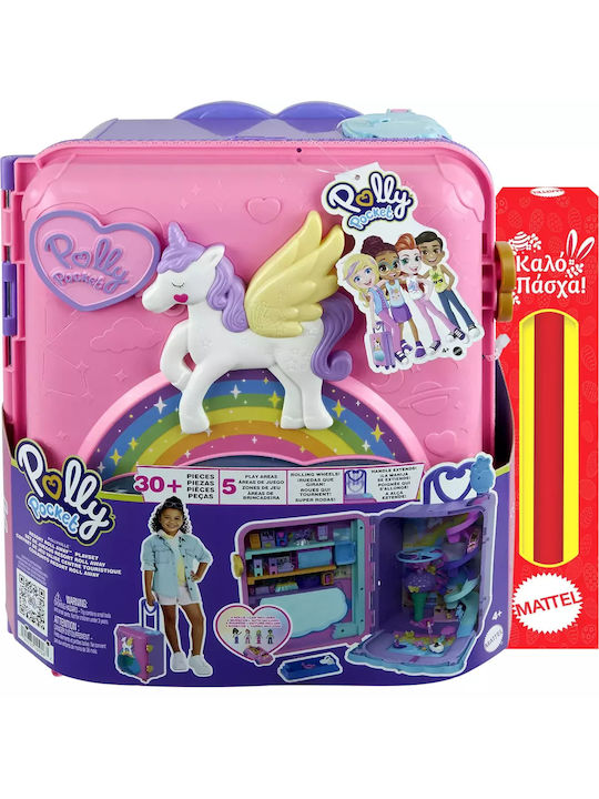 Easter Candle Polly Pocket Pollyville Suitcase Amusement Park Playset for 4+ Years Mattel