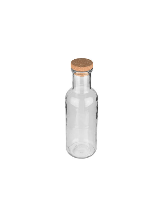 Estia Flasche Wasser Glas mit Korken Gray 1000ml