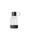 Asobu Flasche Wasser Glas mit Schraubverschluss Schwarz