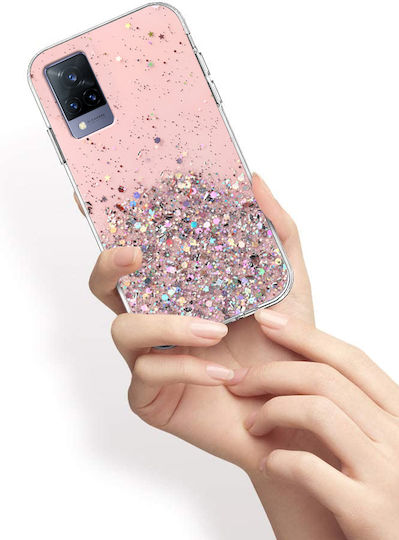 Erbord Umschlag Rückseite Kunststoff / Silikon Rosa (Vivo V21 5G)