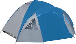 Outsunny Camping Tent Blue for 4 People 300x250x130cm