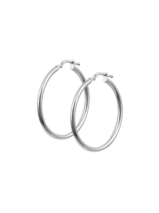 Earrings Hoops made of Platinum