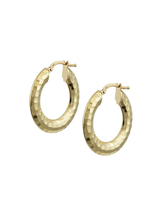 Earrings Hoops made of Gold 14K