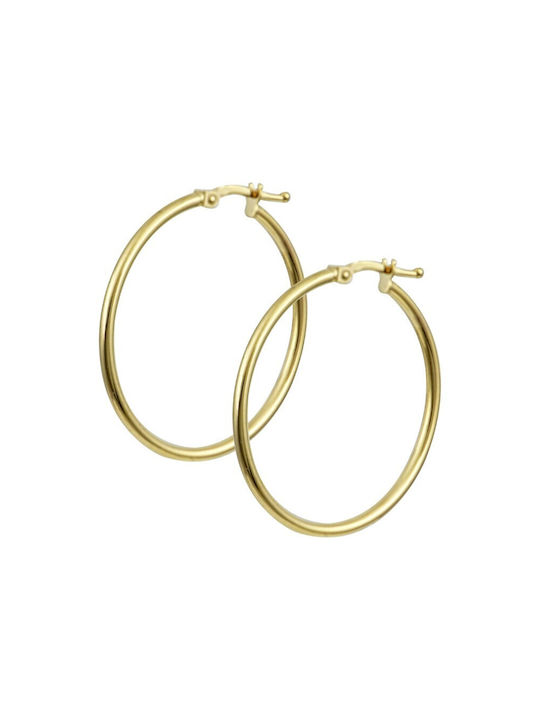 Earrings Hoops made of Gold 14K