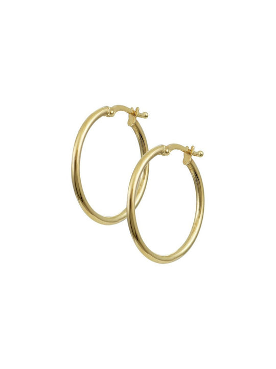 Earrings Hoops made of Gold 14K