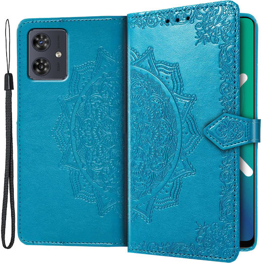 Motorola Mandala Книга Изкуствена кожа / Пластмаса / Силикон Син (Motorola Moto G54 5G)