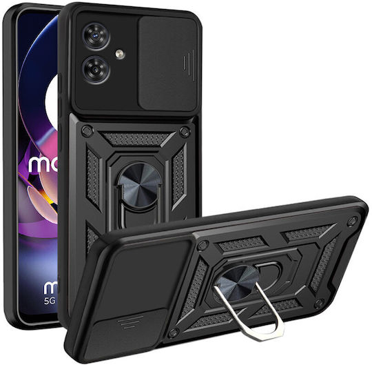 Motorola Umschlag Rückseite Metallisch Schwarz (Motorola Moto G54 5G)