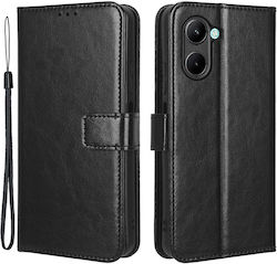 Crazy Horse Портмоне Черен (Realme C33)