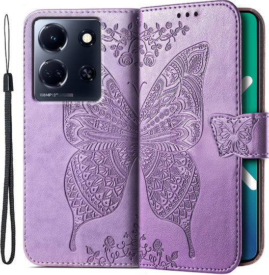 Infinix Книга Изкуствена кожа / Пластмаса / Силикон Лилав ( TCL 30 / 30+ / 30 5G)