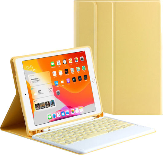 Flip Cover with Keyboard English US Yellow for iPad 2019/2020/2021 10.2''