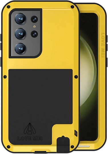 Love Mei Back Cover Metalic Galben (Galaxy S23 Ultra)