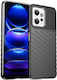 Thunder Umschlag Rückseite Silikon Schwarz (Redmi Note 12 4G)