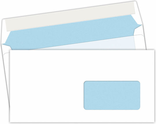 Salko Paper Set de plicuri Corespondență cu Autocolant 500buc 16.5x23cm în Alb Culoare