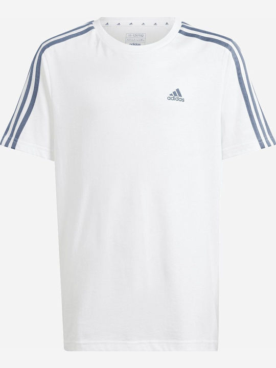 adidas Παιδικό T-shirt Λευκό Essentials 3-Stripes