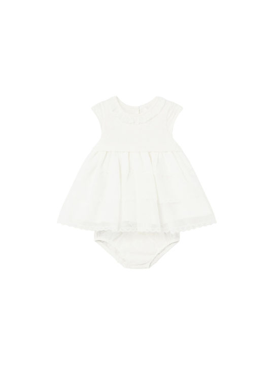 Mayoral Kids Dress Short Sleeve White