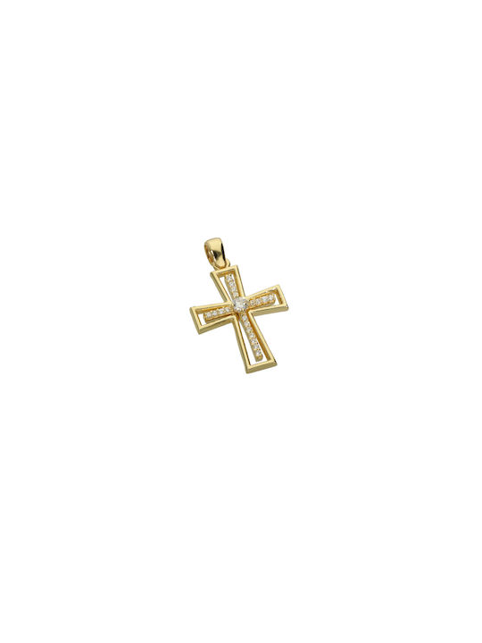 Dimiourgiko Vildiridis Damen Gold Kreuz 14K