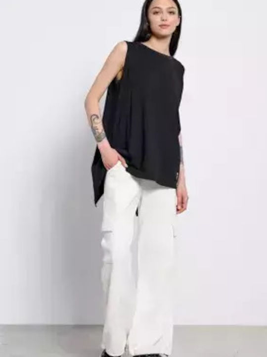 Hohe Taille Jogginghose White