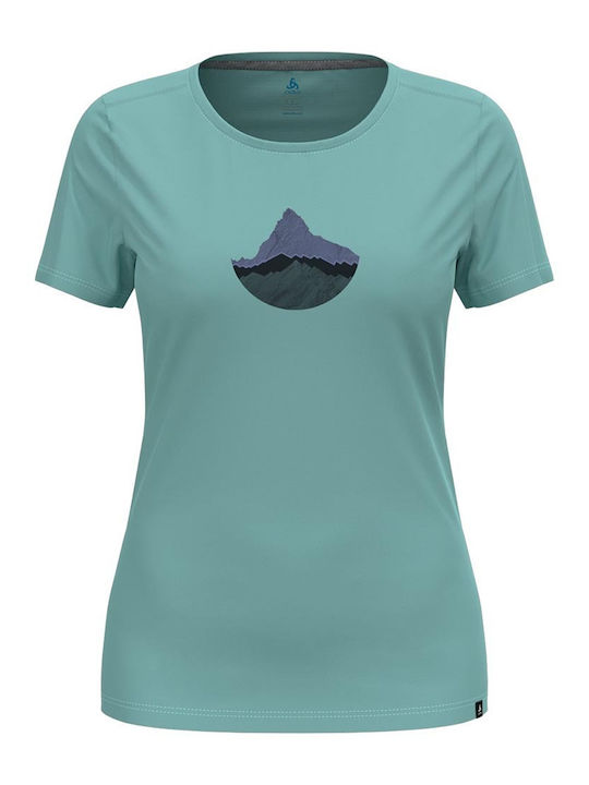 Women's Hiking T-shirt Fast Drying Turquoise