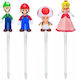 Toothpicks for Party 4pcs Super Mario Luigi