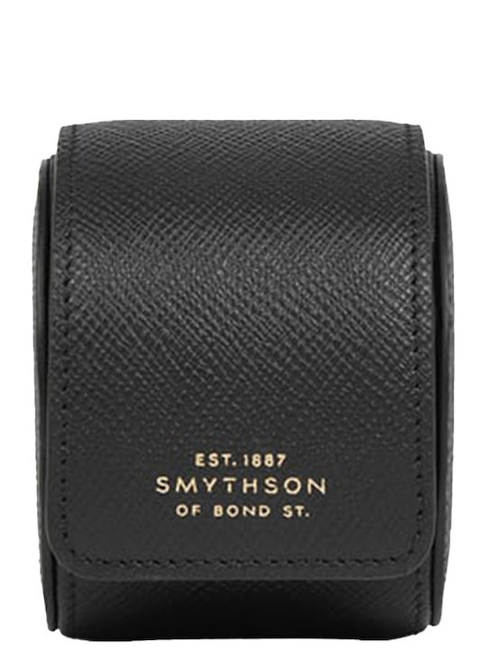 Smythson Δερμάτινη Θήκη Panama σε Μαύρο χρώμα 46518