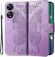 Oppo Butterfly Book Piele artificială / Plastic / Silicon Violet (Oppo A78 5G)