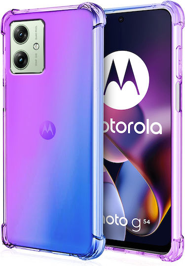 Motorola Gradient Dropproof Back Cover Plastic / Silicon Violet (Motorola Moto G54 5G)