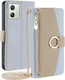 Motorola Wallet Zipper Pocket Piele artificială Albastru (Motorola Moto G54 5G)