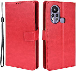 Crazy Horse Wallet Κόκκινη (Infinix Hot 11s)